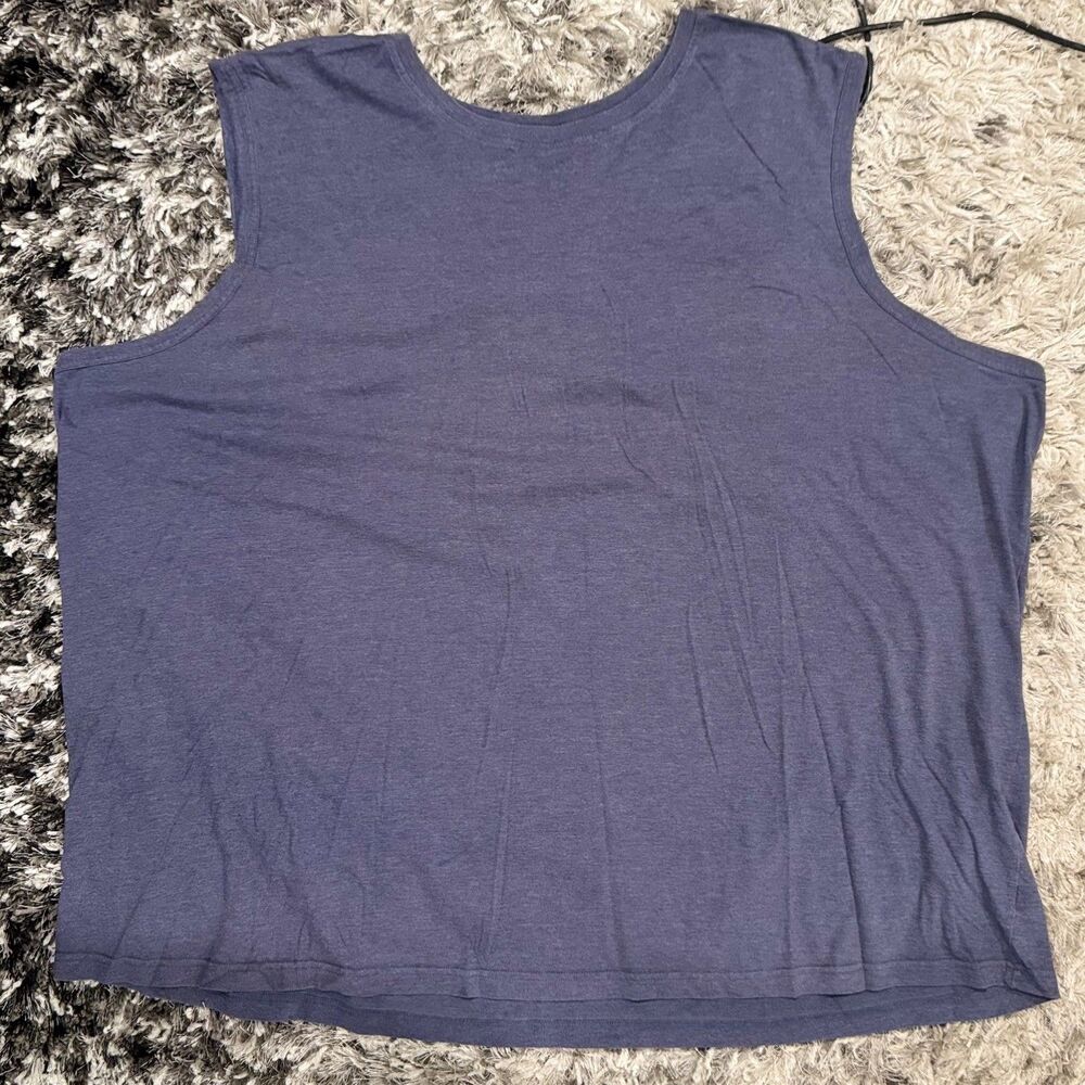 Kingsize Basic Sleeveless Tank Top Slate Blue Big and Tall Size 8XL Gym Classic